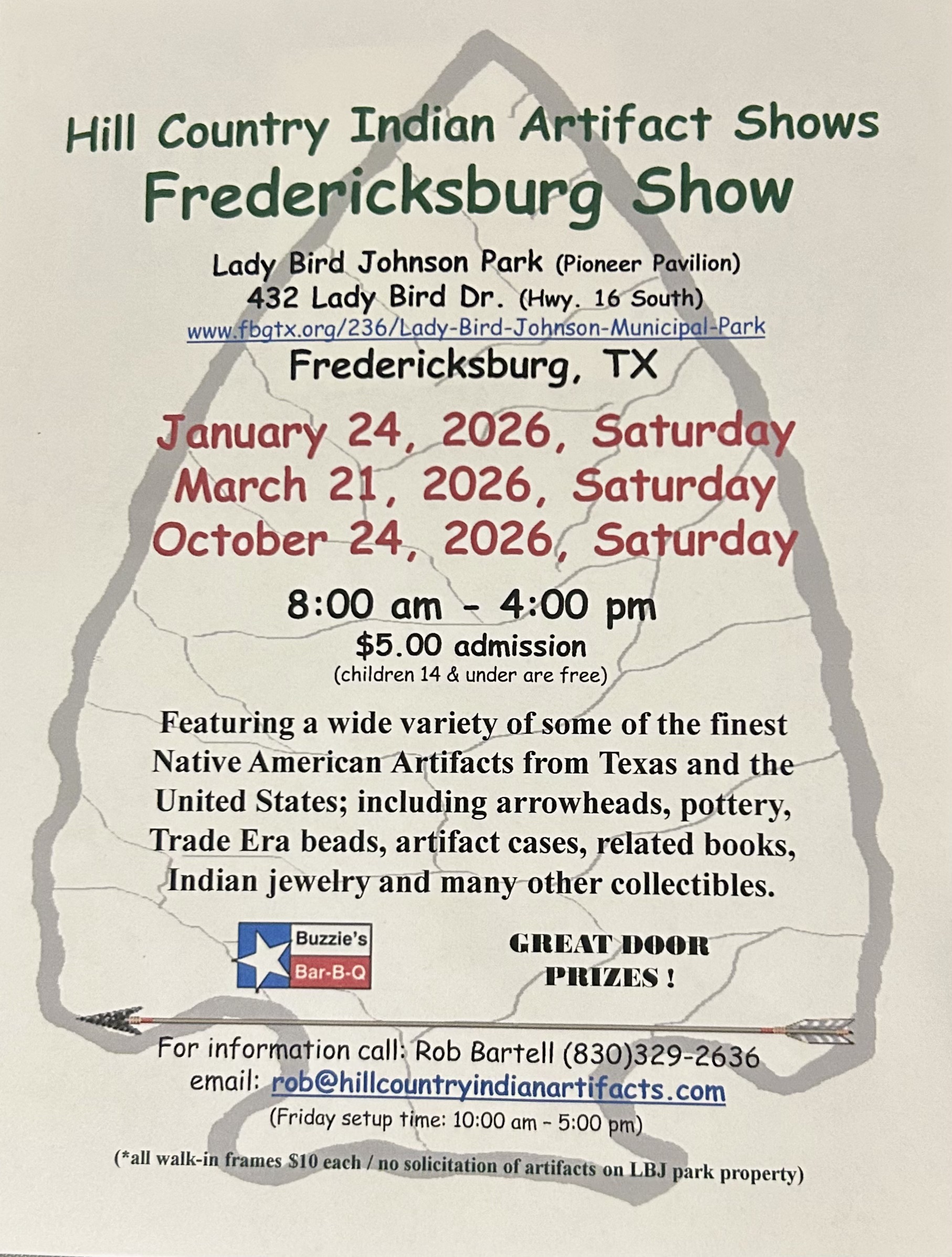 2026 fredericksburg shows flyer